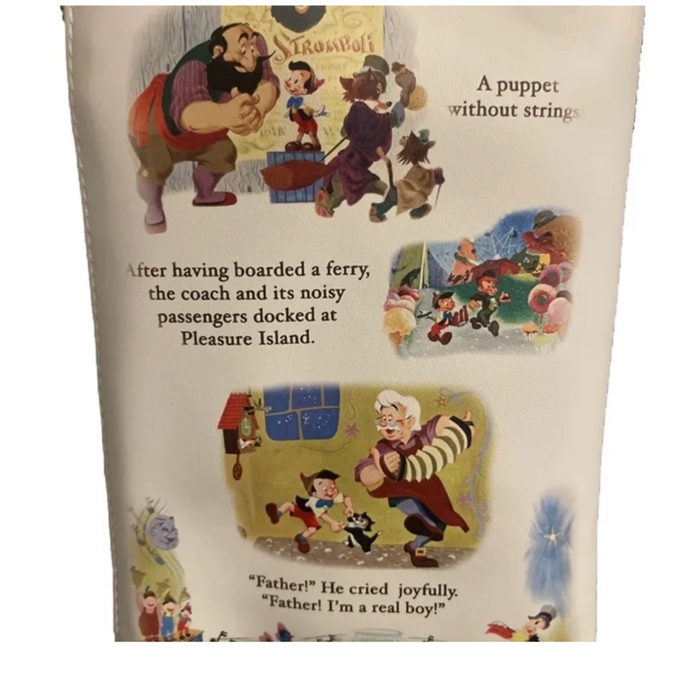 Loungefly NWT Pinocchio Storybook Convertible Backpack & Crossbody Bag - Picture 2 of 4